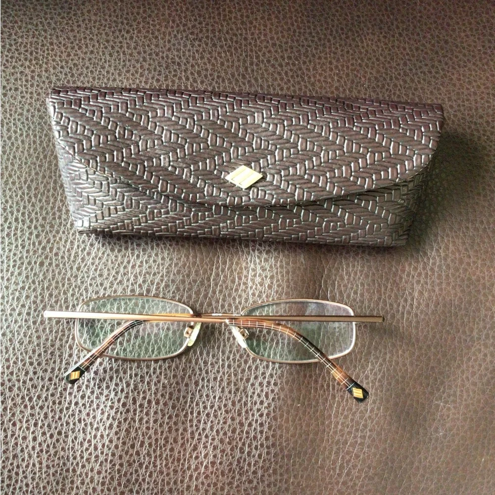 Joseph Abboud DREW/S Chestnut Brown Wire Rectangle Frames